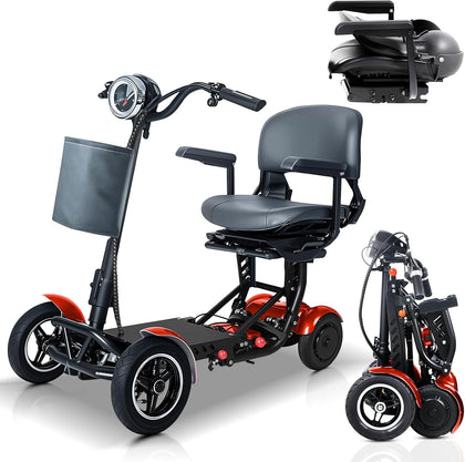 Mobility Scooters for Seniors & Adults– 4 Wheel Foldable Portable Electric Scooter, 500W Dual Motor, 30-Mile Range