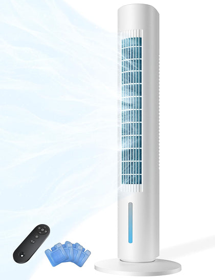 Windowless Portable Air Conditioner, 35.2" Evaporative Air Cooler for Room No Window, 7H Timer, 4 Modes, Remote