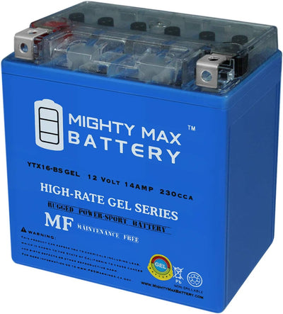 Mighty Max Battery YTX16-BS 12V 14AH GEL Battery for SUZUKI LTA700X King Quad 700CC 05-07