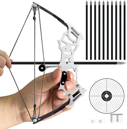 Archery Bow Set Left and Right Hand Compound Bow Hunting Bow Metal Material Catapult RH/LH for Practice Archery