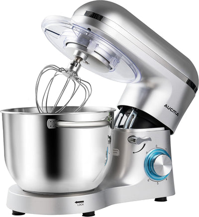 Stand Mixer,6.5-QT 660W 6-Speed Tilt-Head Food Mixer, Kitchen Electric Mixer with Dough Hook, Wire Whip & Beater