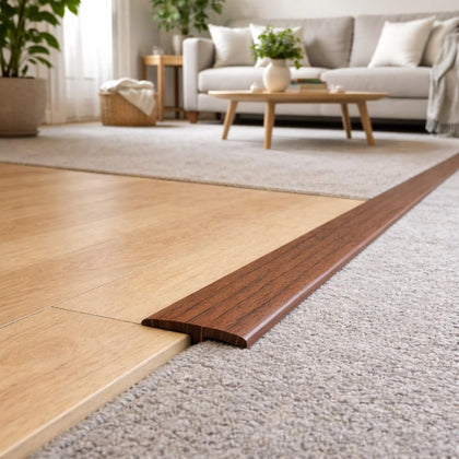 3.3-32.8FT T Molding Trim & Floor Transition Strips, Laminate Flooring 2" Flat Divider Strip for Door Threshold and
