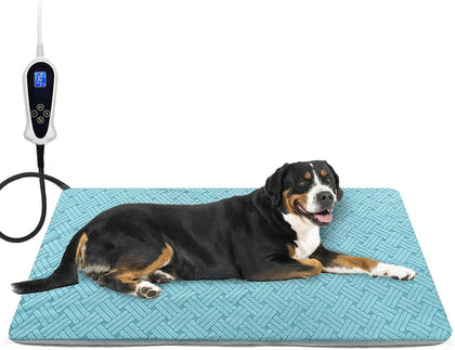 Dog Heating Pad, 47x30 in, Time and Temperatur Adjustable Controller