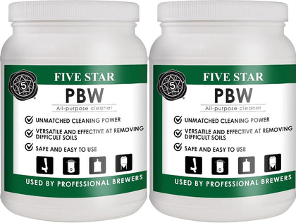 PBW Cleanser 4 lb (2 Pack) – Alkaline Brewery Wash Powder Cleaner for Brewing Equipment, Kettles, Fermenters &