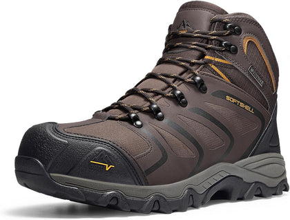 Waterproof Steel Toe Work Boots for Men | ASTM Safety Construction Boots Slip-resistant Outsole Comfortable &