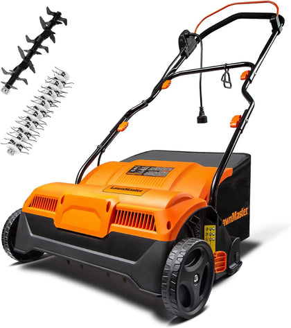 GVB1316 Electric 16” 13 Amp Dethatcher and Scarifier with 12 Gallon Collection Bag