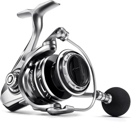 NautiX Spinning Reel, Aluminum Body, 33lb Max Drag | CNC Aluminum Gear, 8+1 Sealed BB, 6.0:1/5.4:1 Gear Ratio, Smooth