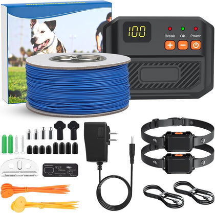 Electric Fence for Dog,2026 Underground Dog Fence System,2 x Collar