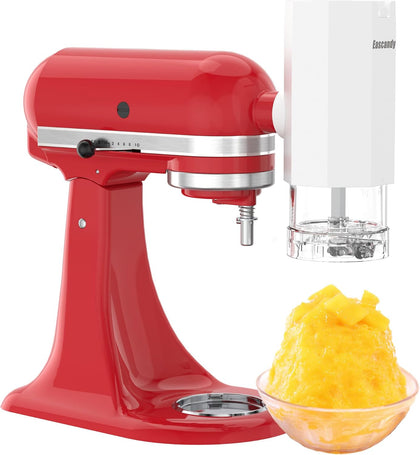 Shaved Ice Attachment for KitchenAid Stand Mixer, Snow Cone Maker for KitchenAid with 8 Ice Molds, Stainless Steel