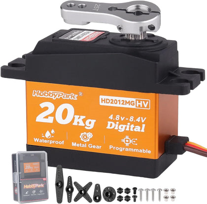 Waterproof Servo Metal Gear RC Servo Digital Servo w/Aluminum Horn RC Parts for 1/12 1/10 RC Crawler RC Truck RC Car