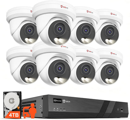 16 Channel NVR PoE Security Camera System, 12MP 4K 16CH NVR 4TB