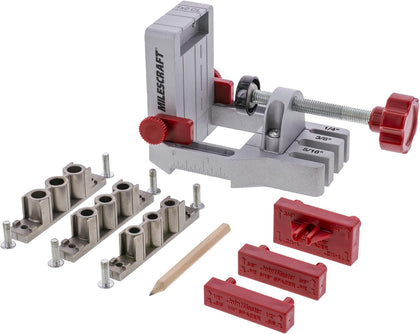 1334 Joint Master – Self-Clamping Aluminum Doweling Jig. Creates Edge, Corner, and Surface Joints. Includes Centering