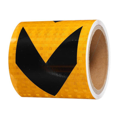 Reflective Tape, 4 Inch x 20 ft Waterproof Self Adhesive High Visibility Safety Warning Arrow Tape Outdoor Reflectors