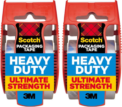 Heavy Duty Shipping Packing Tape, Clear, Packing Tape for Moving Boxes and Packaging Supplies, 1.88 in. x 22.2 yd., 2