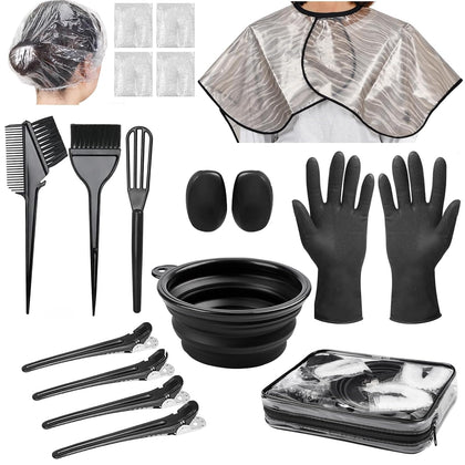 19 Pcs Professional Hair Bleach Kit Hair Coloring Products with Hair Dye Brush, Hair Color Bowl, Hairclips