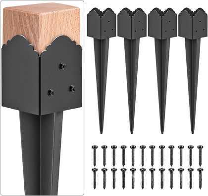 4x4 Post Anchor Ground Spike Heavy Duty for Fence Mailbox Railing