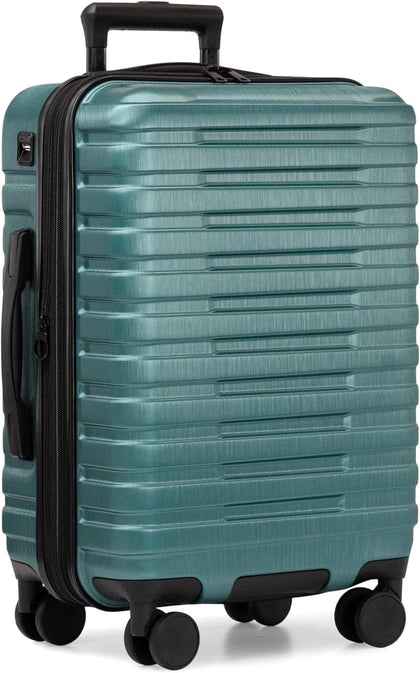 Boren Expandable Hardside Rugged Travel Luggage with 8 Spinner Wheels, Teal, Carry-on 22-Inch
