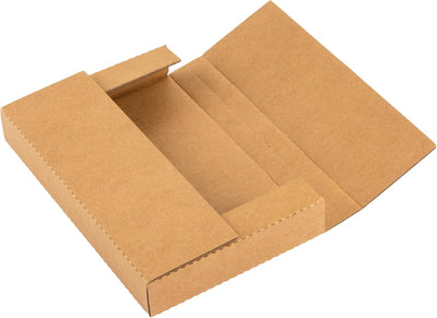 9x6x1.3 inch Shipping Boxes with Fragile Stickers, Brown, 25-Pack