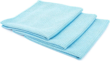 Standard Waffle Weave Towels, Microfiber Detailing, Window/Glass and Drying, Wax & Polish, Lint-Free, Streak-Free