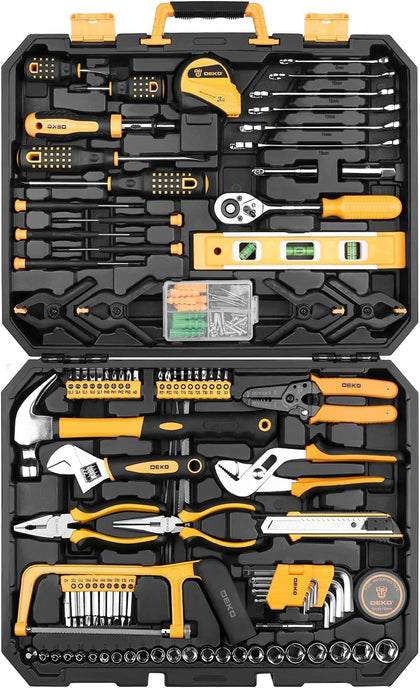 228 Piece Socket Wrench Auto Repair Tool Combination Package Mixed Tool Set Hand Tool Kit with Plastic Toolbox