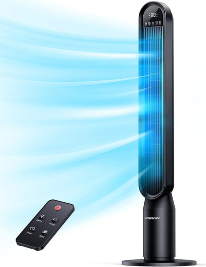 Tower Fan for Bedroom, 42 Inch Quiet Floor Fan with 135° Vertical 90°Oscillation Fans for Indoors, 4 Modes, 4 Speeds
