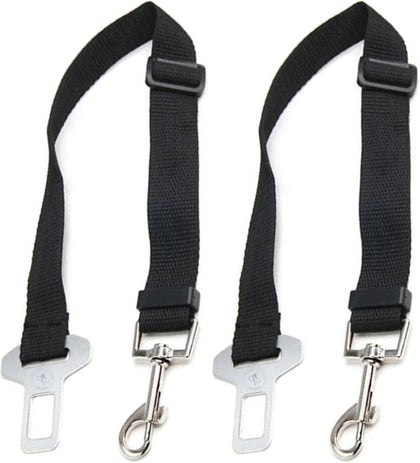 Car Dog Leash - Best Dog Seat Belt (2 Pack) Car Harness Attachment for Dogs - Adjustable Dog Restraints Seatbelts for