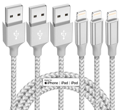 iPhone Charger 3 Pack 10ft MFi Certified Lightning Cable Fast Charging | 3 Pack 10ft MFi Certified Lightning Cable