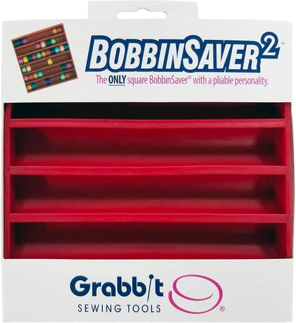 Square Bobbin Organizer – Holds 60+ Bobbins – Flexible Plastic Holder for Sewing Machine, Embroidery, & Quilting