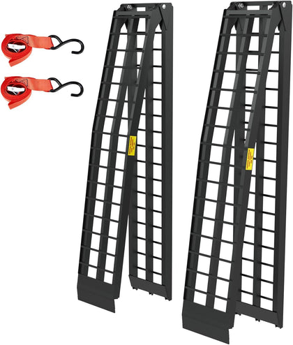 10ft Aluminum Truck Ramps 1200lbs Capacity,2pcs Folding Loading ATV Ramps for Pickup Trucks Bed, Trailer Ramp with