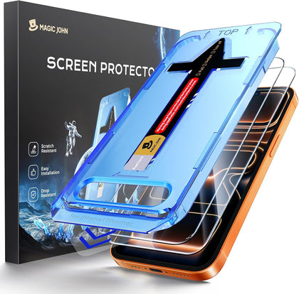 2 Pack for iPhone 17 Pro Max 6.9 inch Tempered Glass Screen Protector, Auto Dust-Elimination, Bubble Free, HD Clear