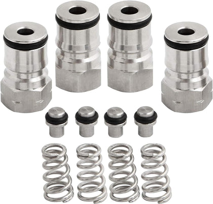 2 Pairs 304 stainless Ball Lock Keg Posts set Cornelius Type keg Ball Lock Post & Poppet Female Thread Gas and Liquid