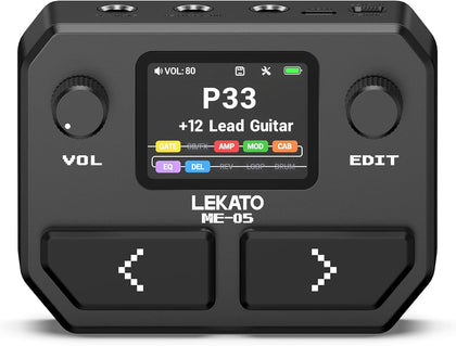 Multi Effects Guitar Pedal, with 125 Effects 30 Amp Models & 30 Cab Sims, 40s Looper, Drum Rhythms, Support NAM/IR