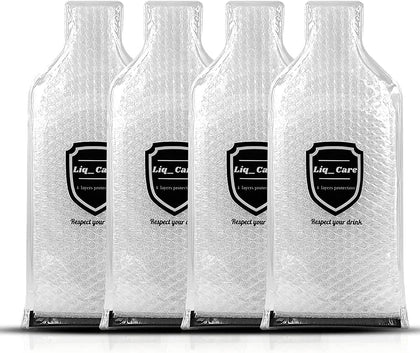 Tipsee Chef Reusable Wine Bottle Protector Sleeves for Travel - Convenient Bottle Sleeves, Multi-layered Protection