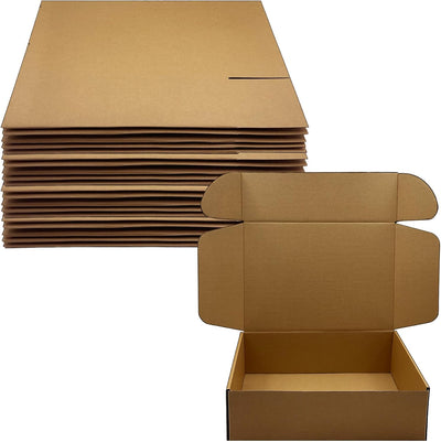 13x9x4 inch Shipping Boxes Set of 20, Brown Corrugated Cardboard Mailer Box