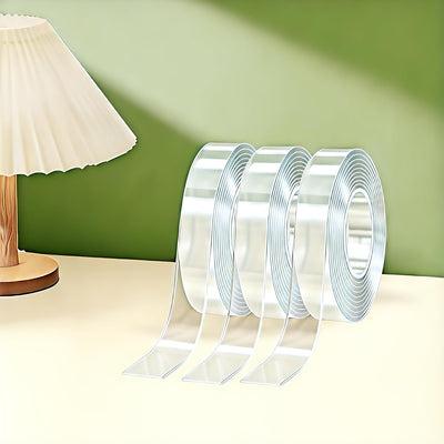 Heavy Duty Double Sided Nano Tape,10FT Per Roll Extra Strong Adhesive Mounting Tape,0.07" Thick Clear Waterproof Tape