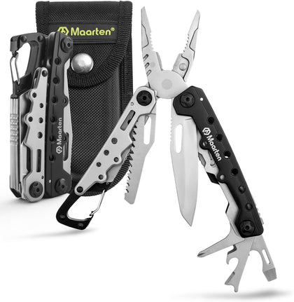 Lightweight Multitool Pliers, 11 in 1 Suspension Multi-Plier with Carabiner, Stainless Steel Portable Pocket Keychain