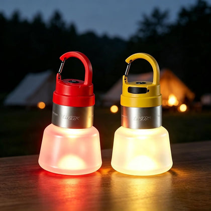 Portable LED Camping Light Detachable Light Head DIY Water Bottle Lamp, Rechargeable Lantern Hanging Tent Light, RGB