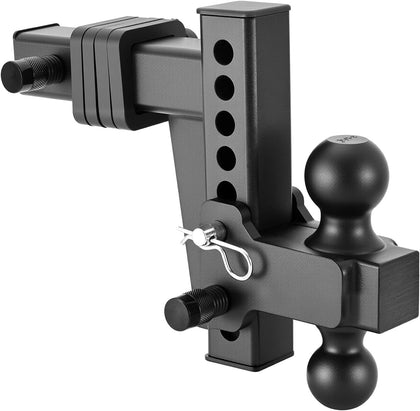 Adjustable Trailer Hitch, Fit 2 Inch Receiver, Trailer Hitch Mount with 2 Inch & 2-5/16 Inch Balls, 15000 lbs GTW, 6