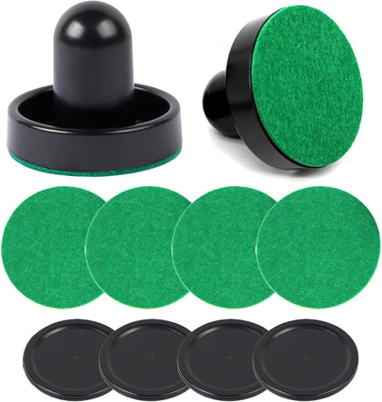 10-piece Set Mini Air Hockey Pushers and Pucks, Strikers Goal Handles Pushers Paddles Air Hockey Table Replacement