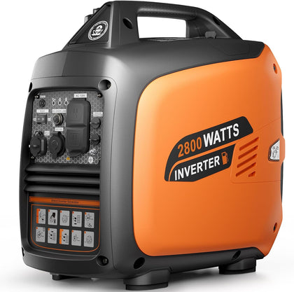 2800W Quiet Gas-Powered Inverter Generator for Home Use, Camping, RV, 40Lbs, Non-Battery Operated, EPA Compliant