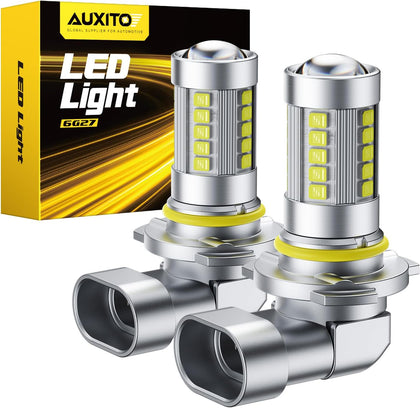 9145 9140 H10 LED Fog Light Bulbs, 6500K Cool White CSP LED Fog Lights, True 1:1 Mini Size Replacement Fog Bulb, 360°
