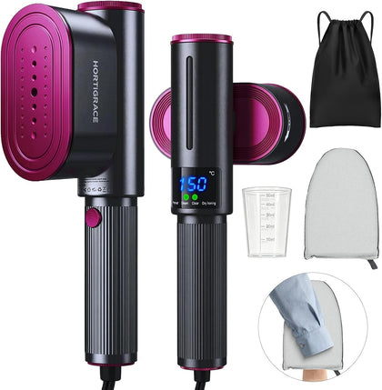Travel Steamer for Clothes, 2-in-1 Steam Iron & Garment Steamer | Portable Handheld Clothes Steam with Fast Heat-Up