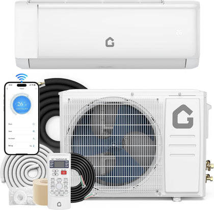 12000 BTU Mini Split AC & Heat Pump, 22 SEER2 Inverter Technology, WiFi Enabled, Ductless Air Conditioner & Heater