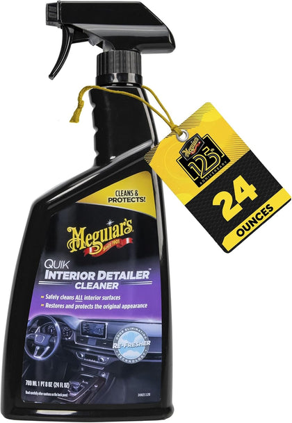 Quik Interior Detailer Cleaner, Quick Detailer Spray Cleans And Refresh Car Interiors, Use On Plastics, Leather &