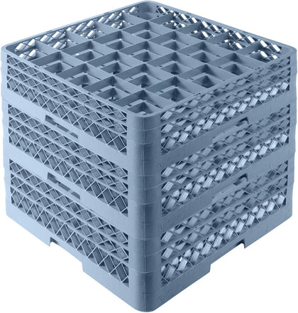 Commercial Cup Rack 3 Packs 25 Compartment Base with 2 Extenders | Polypropylene Dish Drying Rack | Quitly Clean