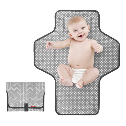 Portable Changing Pad for Baby, Waterproof Travel Changing Pads for Moms, Dads, with Built-in Pillow, Excellent Baby