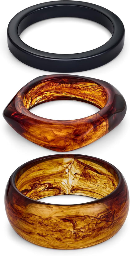 3 PCS Acrylic Resin Bracelet For Women Trendy Chunky Bangle Bracelets Fashion Colorful Bracelet Jewelry Gift