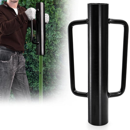 Fence Post Driver, 12LB Heavy Duty T Post Pounder with Ergonomic Handle, 2.7" Inner Dia Steel Posts Hole Diggers Hand