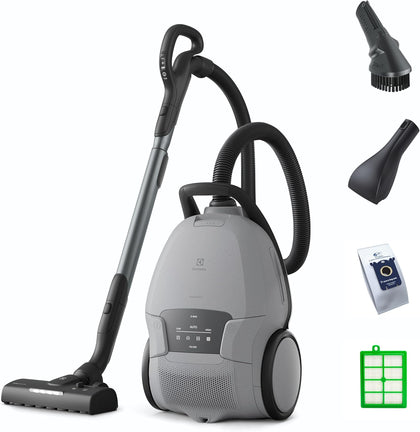 Ultimate800 Bagged Canister Vacuum with LED Lights, HEPA Filtration, 21 Foot Cord, 3 in 1 Attachment Nozzle and 4