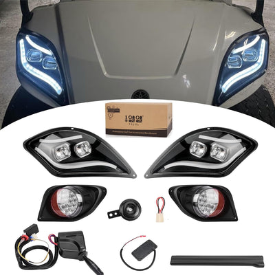 10L0L Golf Cart Light Kit for Yamaha Drive 2 2017-Up 12V/36V/48V- Daytime Running Lights - Street Legal Light Kit with Turn Signal Brake Light